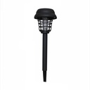 Farol Solar Estaca 2x1 Luz/anti Mosquito X2 Negro
